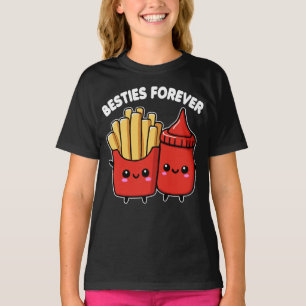 French Fries And Ketchup Besties Forever Funny T-Shirt
