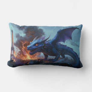 French Fries, Anyone? Dragon Art Lumbar Cushion