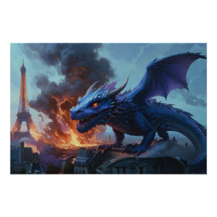 French Fries, Anyone? Dragon Art Poster