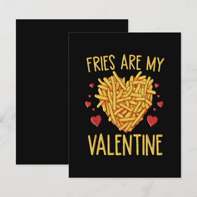 French Fries Are My Valentine Enclosure Card (Front/Back)