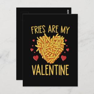 French Fries Are My Valentine Postcard