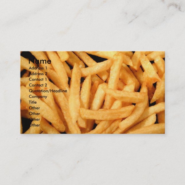French Fries Business Card (Front)