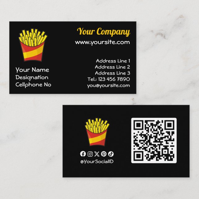 French Fries Business Card (Front/Back)