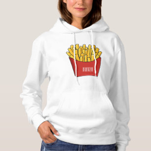 French fries cartoon illustration hoodie