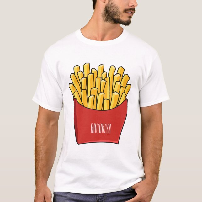 French fries cartoon illustration T-Shirt (Front)