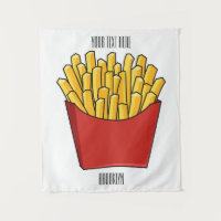 French fries cartoon illustration