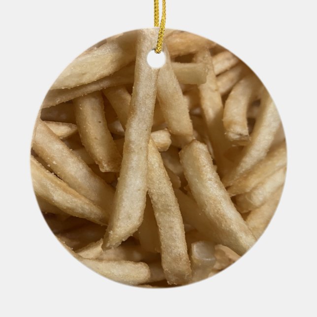 French Fries Ceramic Tree Decoration (Front)