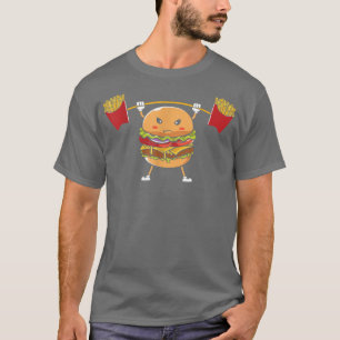 French Fries Cheese Burger Food Graphic Kawaii Ani T-Shirt