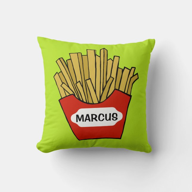 French fries design custom pillow (Front)