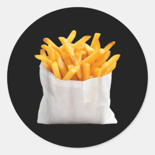 French Fries Fry Funny Halloween Food Costume Classic Round Sticker