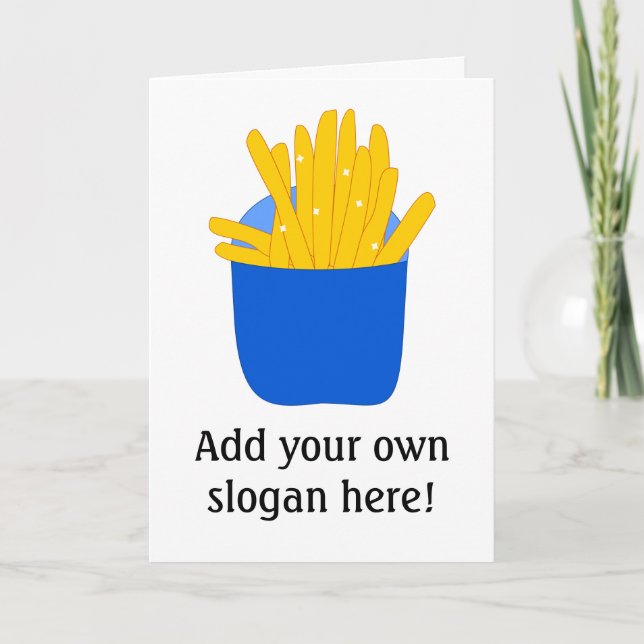 French Fries graphic - Customisable Card (Front)