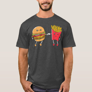 French Fries Hamburger Foodie Friends Graphic Kawa T-Shirt