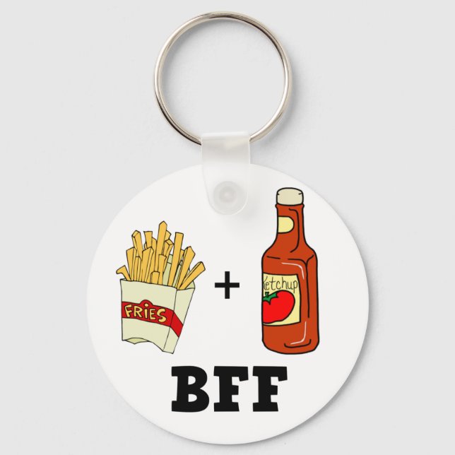 French fries & Ketchup BFF Key Ring (Front)