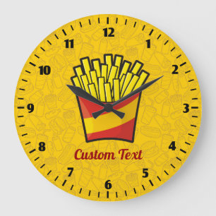 French Fries Large Clock