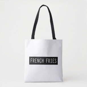 French Fries Old Typewriter Letters Tote Bag