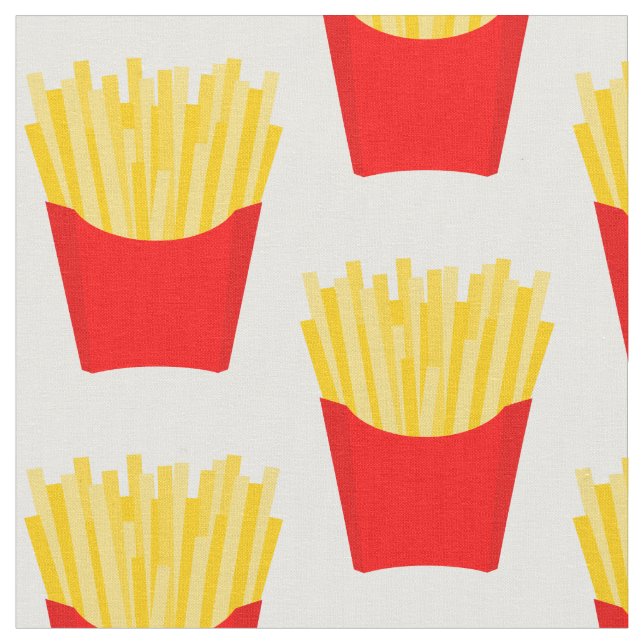 French Fries Pattern Fabric (Close Up)