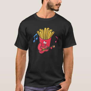 French Fries Playing Guitar Guitarist Player Uke U T-Shirt