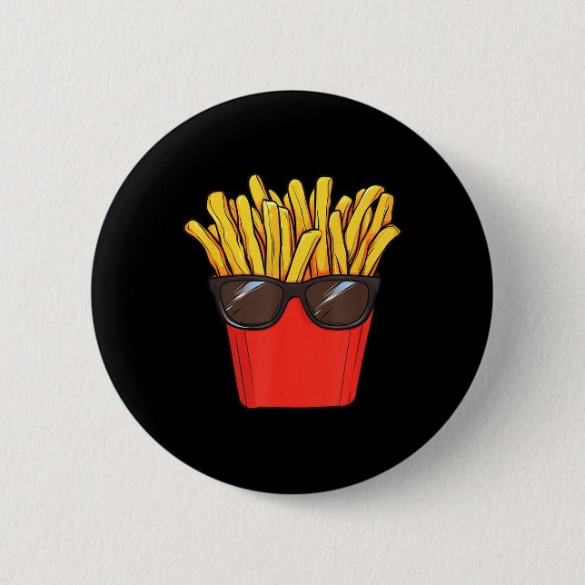 French Fries Potato Sungles  6 Cm Round Badge (Front)