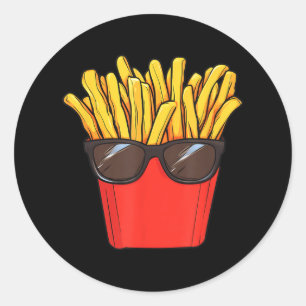 French Fries Potato Sungles  Classic Round Sticker