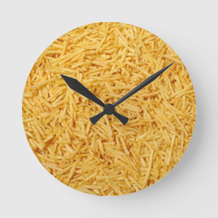 French Fries Round Clock