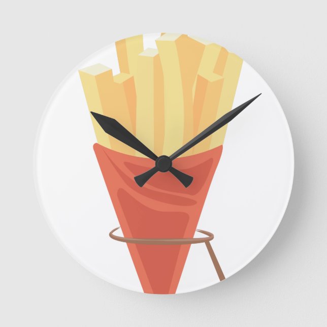 French Fries Round Clock (Front)
