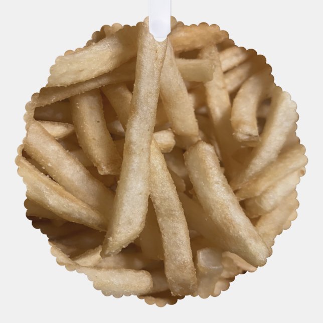 French Fries Tree Decoration Card (Front)