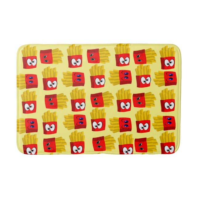 French Fries Yellow  Bathroom Bath Mat (Front)