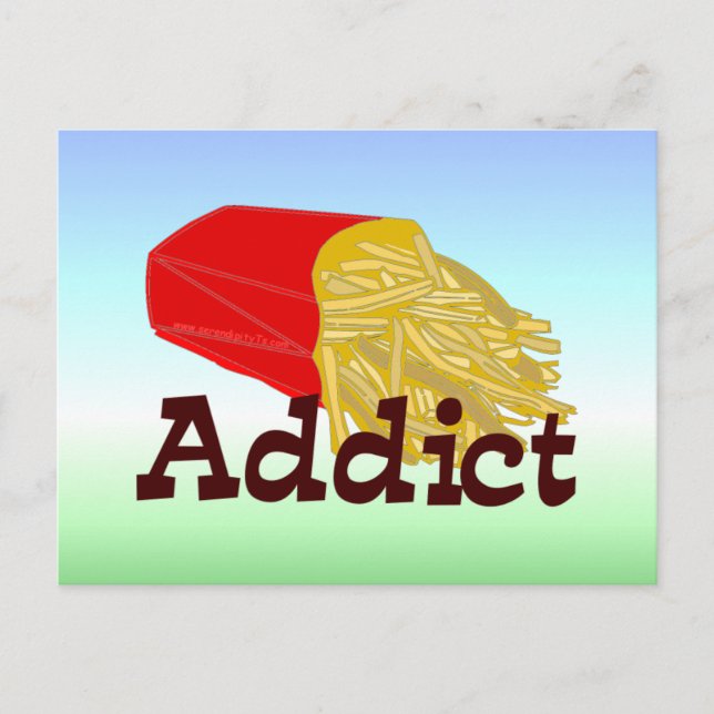 French Fry Addict Postcard (Front)