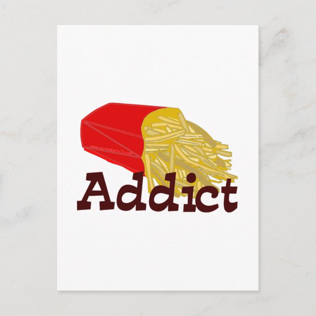 French Fry Addict Postcard (Front)