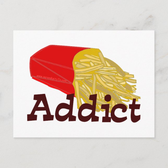 French Fry Addict Postcard (Front)
