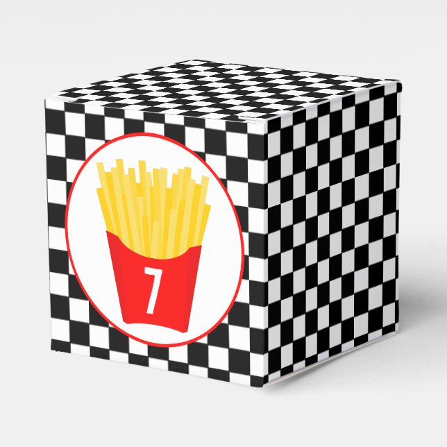 French Fry Birthday Favour Box (Front Side)