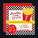 French Fry Birthday Party Invitation<br><div class="desc">Planning a french fry themed party? Let us help you cook up a fun birthday celebration! Personalise our French Fry Birthday Party Invitation with your child's name, age and the details for your party. Don't forget to shop the entire collection for matching party must-haves! We designed this invite with your...</div>