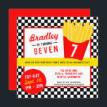 French Fry Birthday Party Invitation<br><div class="desc">Planning a french fry themed party? Let us help you cook up a fun birthday celebration! Personalise our French Fry Birthday Party Invitation with your child's name, age and the details for your party. Don't forget to shop the entire collection for matching party must-haves! We designed this invite with your...</div>