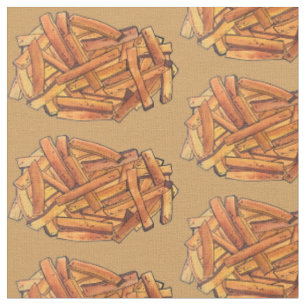 French Fry Steak Fries Fried Potatoes Junk Food Fabric