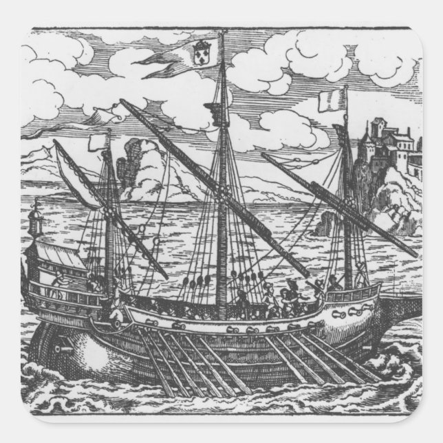 French galley square sticker (Front)