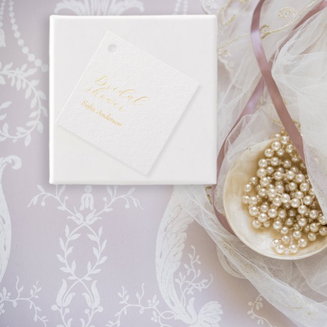 French Garden Party flower  Favour Tags (French Garden Party flower Foil Favor Tags)