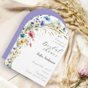 French Garden Party flower lavender Invitation