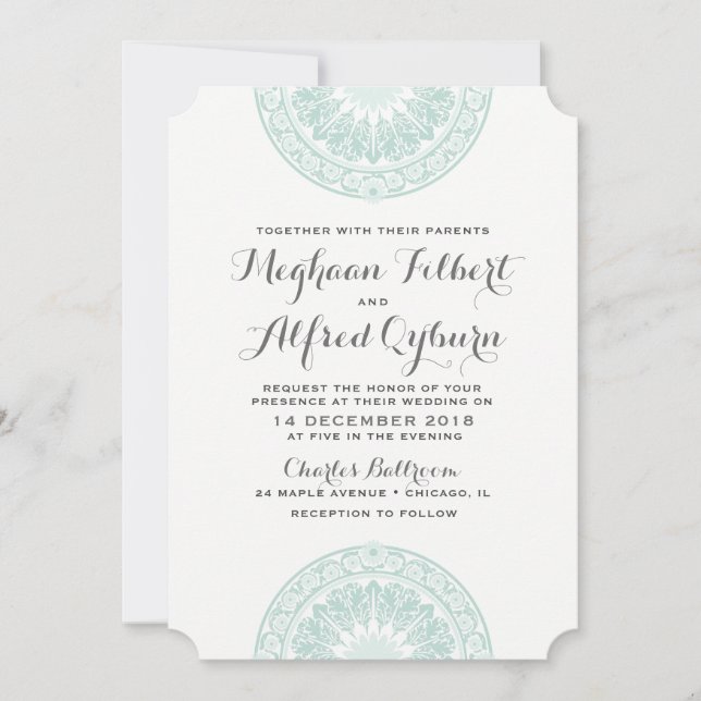 French Garden Wedding Invitations from Versailles (Front)