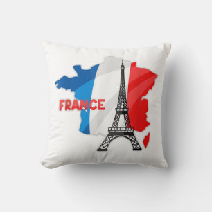 French girls, france flag kids, france women cushion