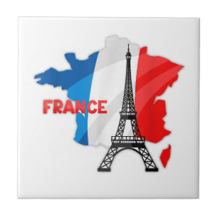 French girls, france flag kids, france women tile