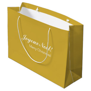 French Golden Christmas Gift Bag