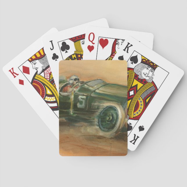 French Grand Prix Racecar by Ethan Harper Playing Cards (Back)