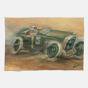 French Grand Prix Racecar by Ethan Harper Tea Towel