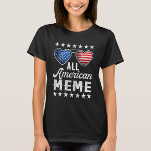 French Grandma Fourth Of July  Women All American  T-Shirt