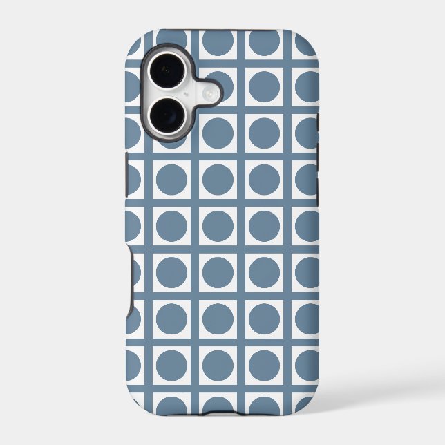French Grey Elegant Grid Dots (Back)