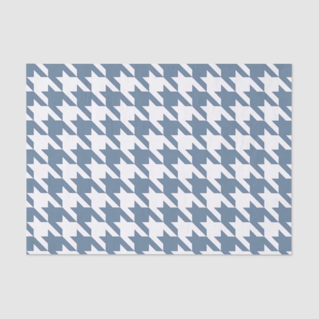 French Grey Elegant Houndstooth Tissue Paper (Front)