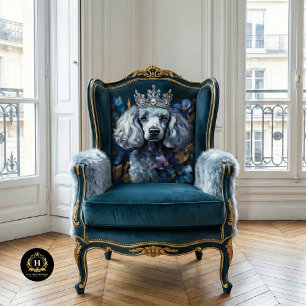 French Grey Poodle Portrait Decoupage Tissue Paper