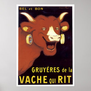 French Gruyere Cheese Advertisement Poster