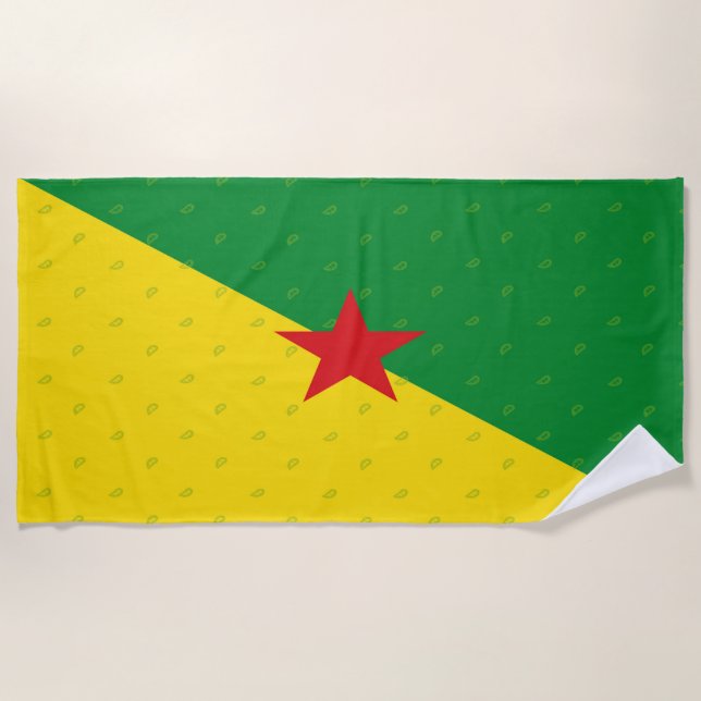 French Guiana Beach Towel (Front)