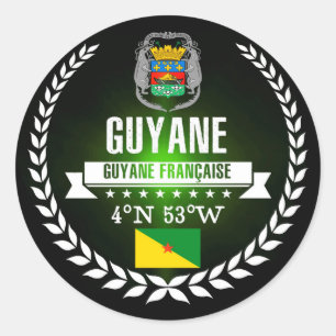 French Guiana Classic Round Sticker
